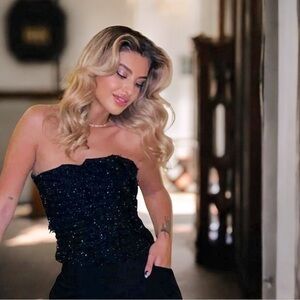 ZARA sparkly bustier limited edition corset size M